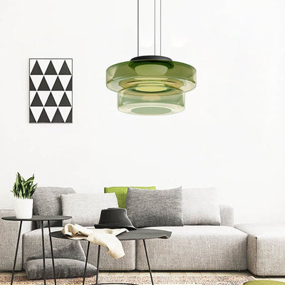 Moon Pendant Light – Elegant Glass Hanging Lamp with Adjustable Suspension (12W LED, Warm Light)