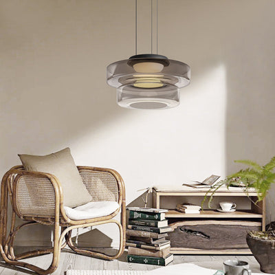 Moon Pendant Light – Elegant Glass Hanging Lamp with Adjustable Suspension (12W LED, Warm Light)