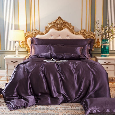 Luxe Silk Bedding Set – 4 Pieces (Duvet Cover, Fitted Sheet & 2 Pillowcases)