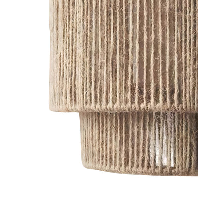 Rustic Rope Pendant Light – Handcrafted Metal & Natural Fibre Lamp