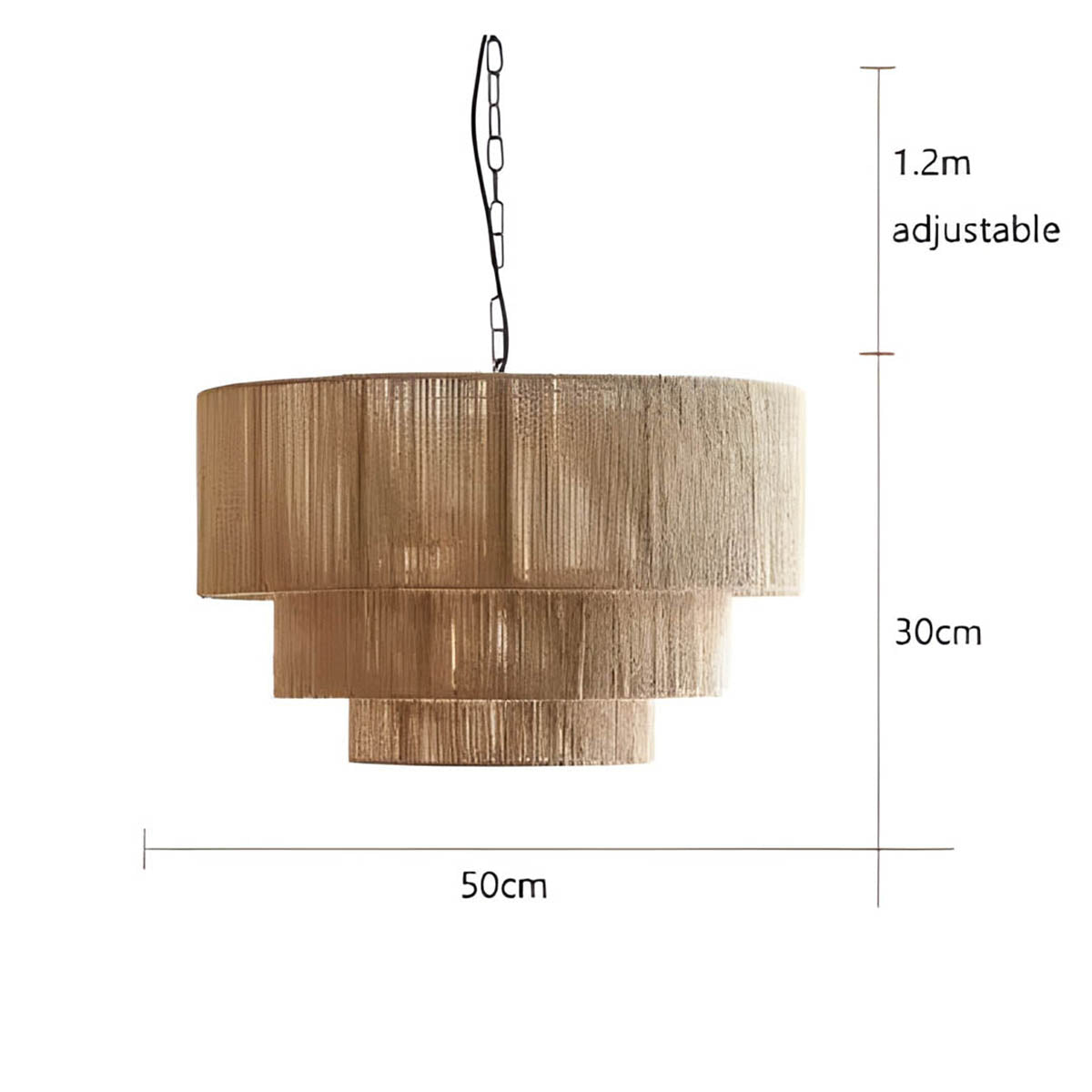 Rustic Rope Pendant Light – Handcrafted Metal & Natural Fibre Lamp
