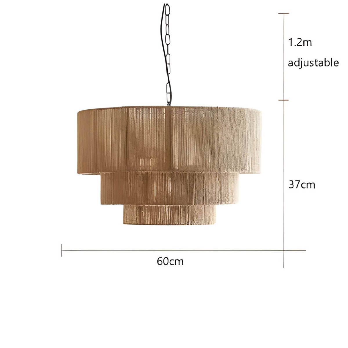 Rustic Rope Pendant Light – Handcrafted Metal & Natural Fibre Lamp