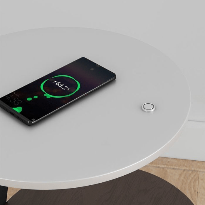Modern Side Table – Durable Steel Frame with Stone or Wood Finish
