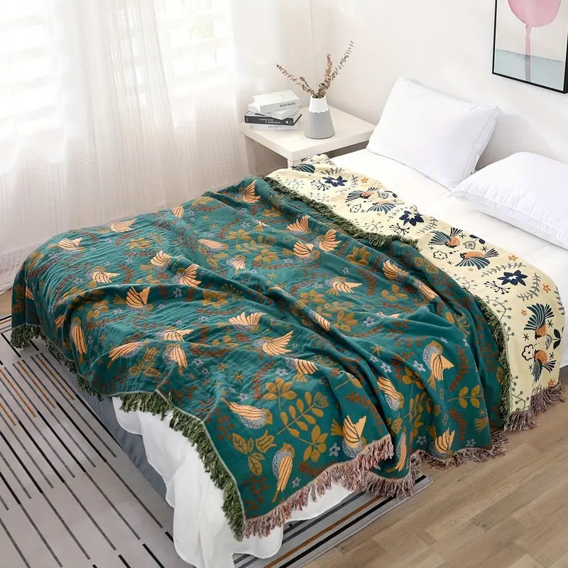 Nordic Charm Reversible Throw – Elegance & Cozy Comfort for Your Home