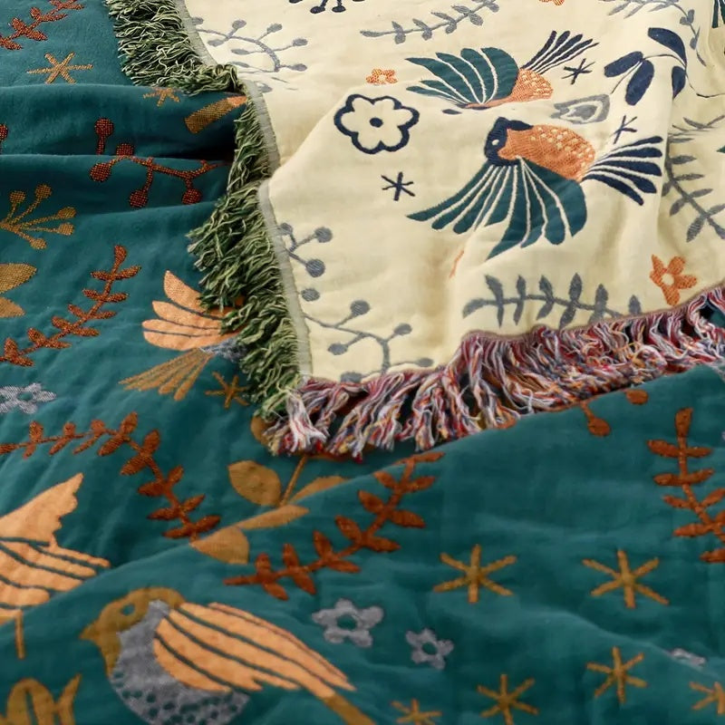 Nordic Charm Reversible Throw – Elegance & Cozy Comfort for Your Home