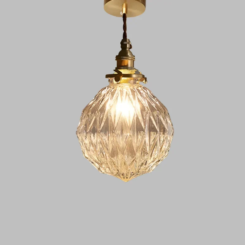 Crystal Glass Pendant Light – Minimalist Nordic Elegance for Dining Spaces