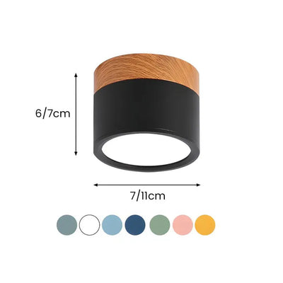 Nordic Cylinder LED Ceiling Light – Minimalist Flush Mount for Modern Hallways