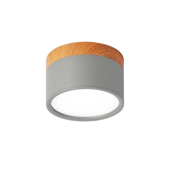 Nordic Cylinder LED Ceiling Light – Minimalist Flush Mount for Modern Hallways
