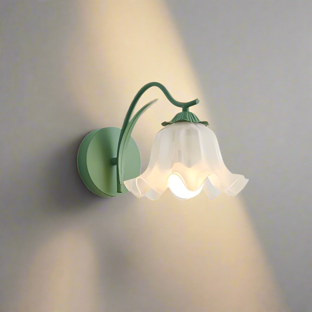 French Retro Garden Flower Wall Lamp – Elegant LED Floral Wall Light (E27, 5W)