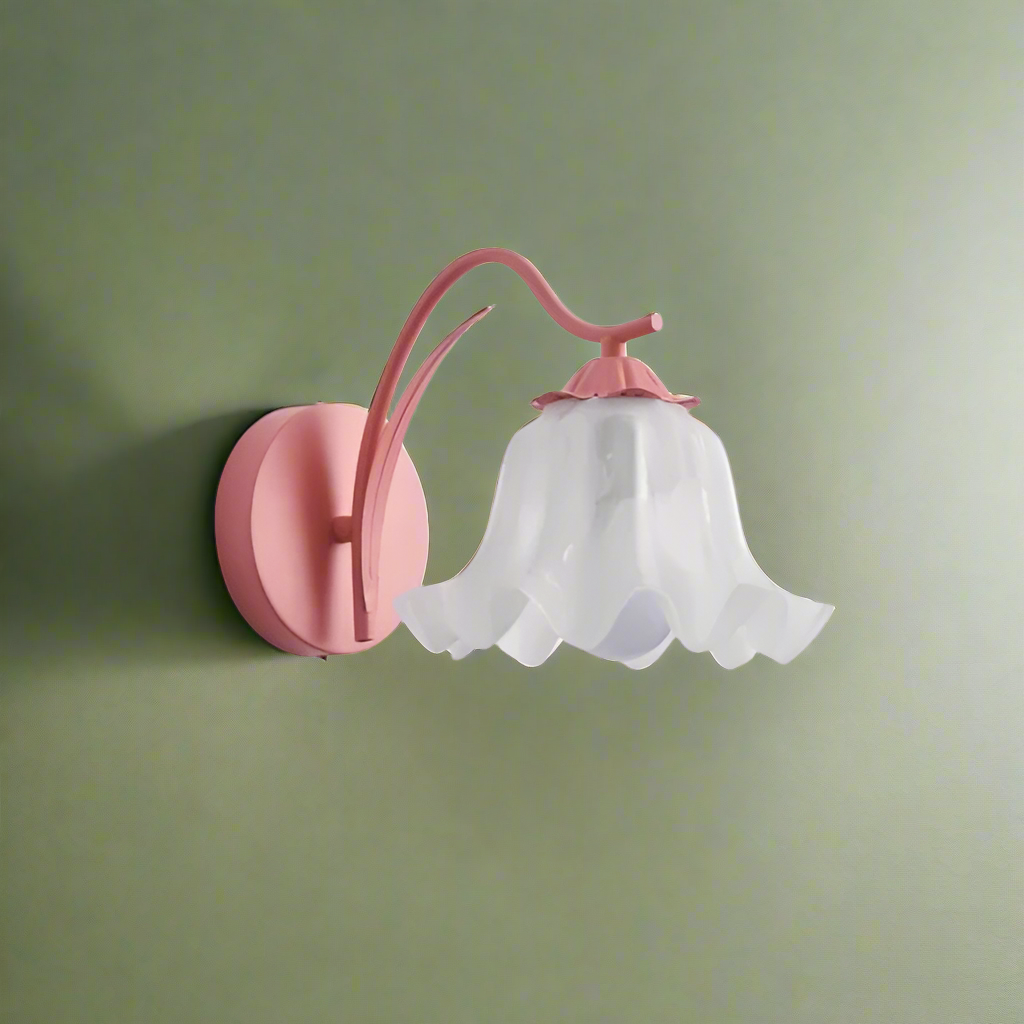 French Retro Garden Flower Wall Lamp – Elegant LED Floral Wall Light (E27, 5W)