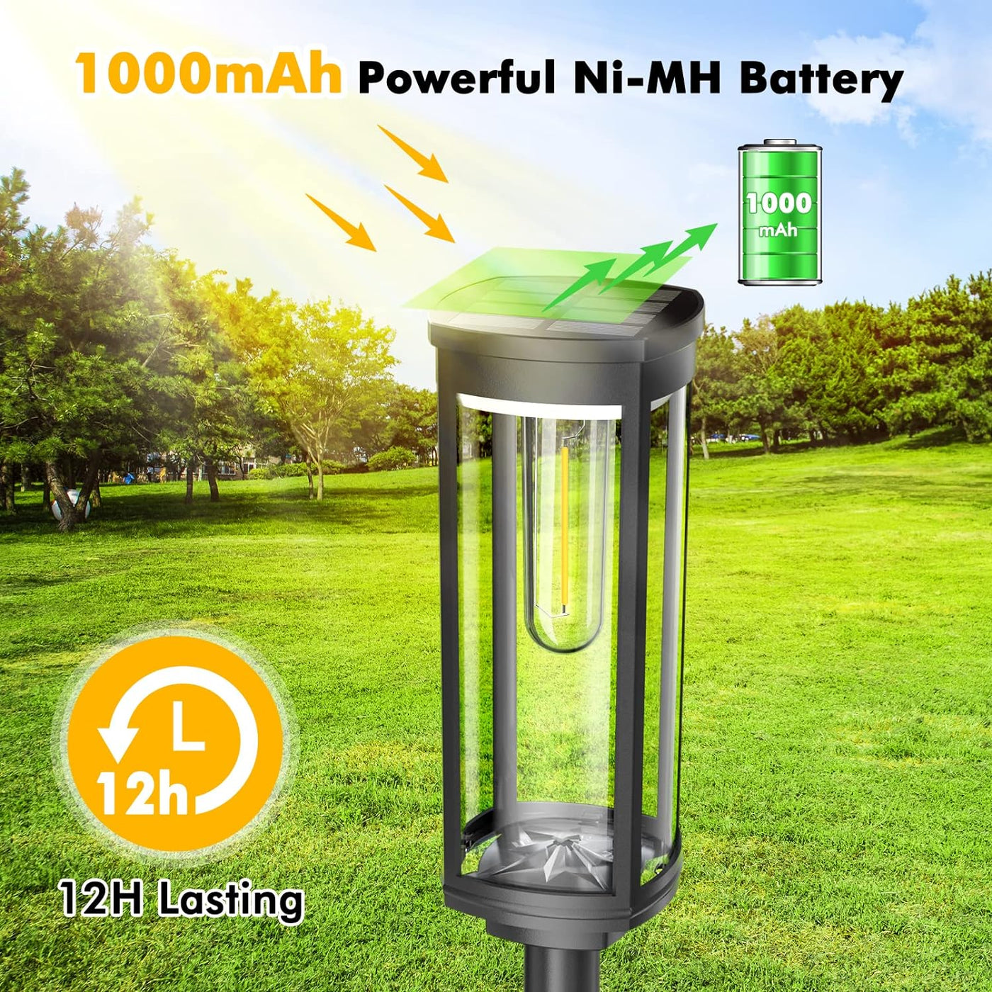 SolarGlow LED Lantern – Elegant Solar-Powered Outdoor Lighting