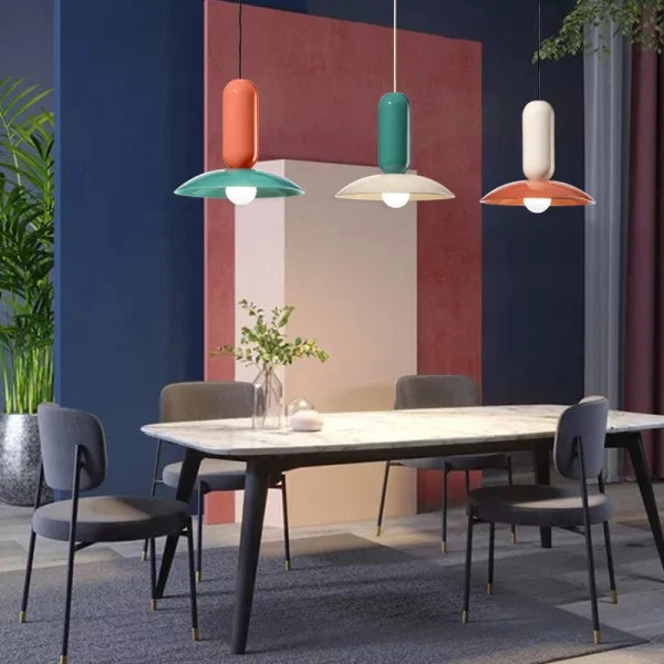Macaron Frisbee Pendant Light – Playful & Modern Ceiling Lamp for Home & Dining