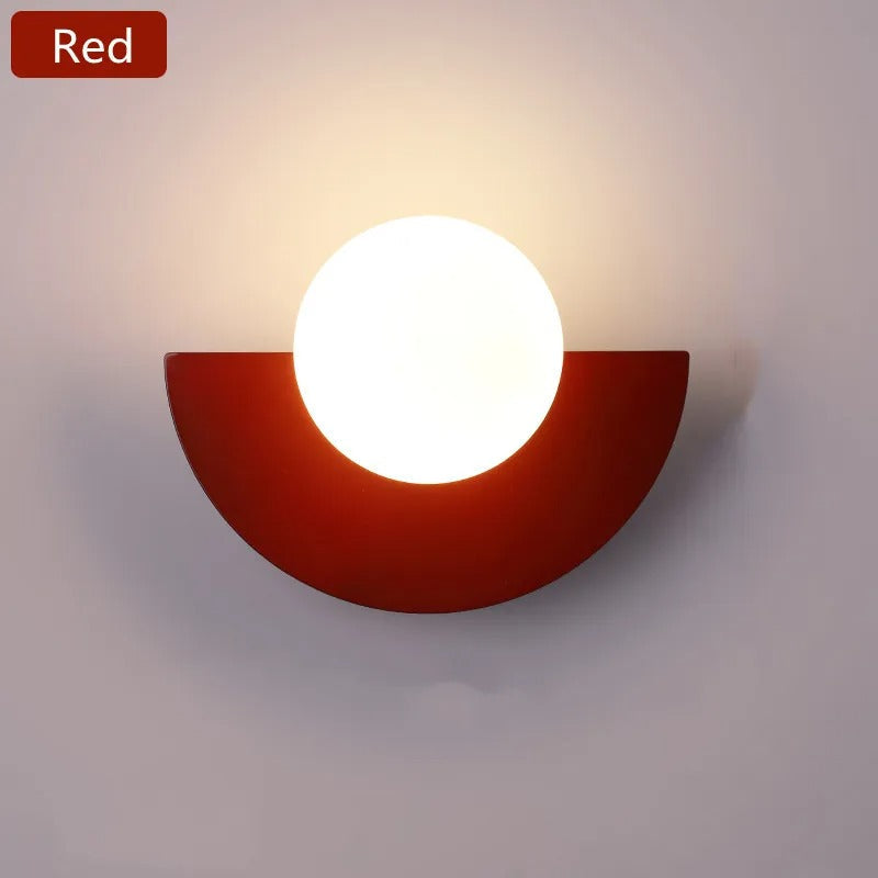 Nordic Summit Wall Light – Modern Half-Circle Wall Sconce with Touch Control