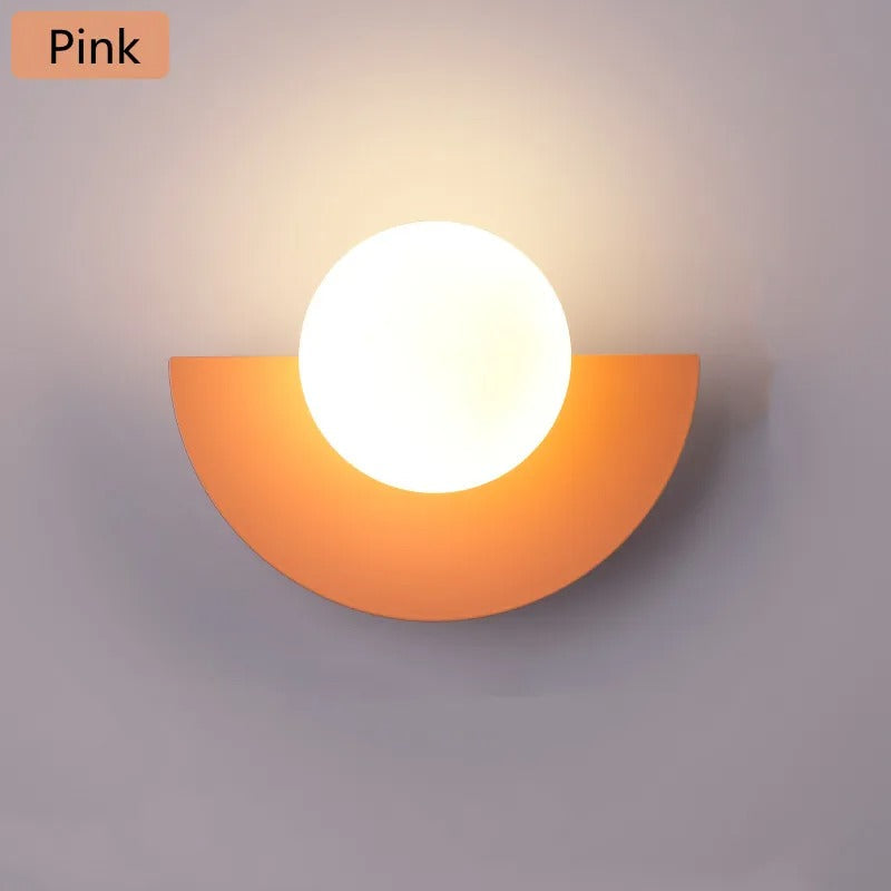 Nordic Summit Wall Light – Modern Half-Circle Wall Sconce with Touch Control