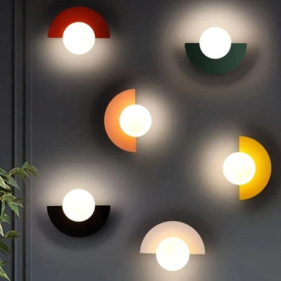 Nordic Summit Wall Light – Modern Half-Circle Wall Sconce with Touch Control