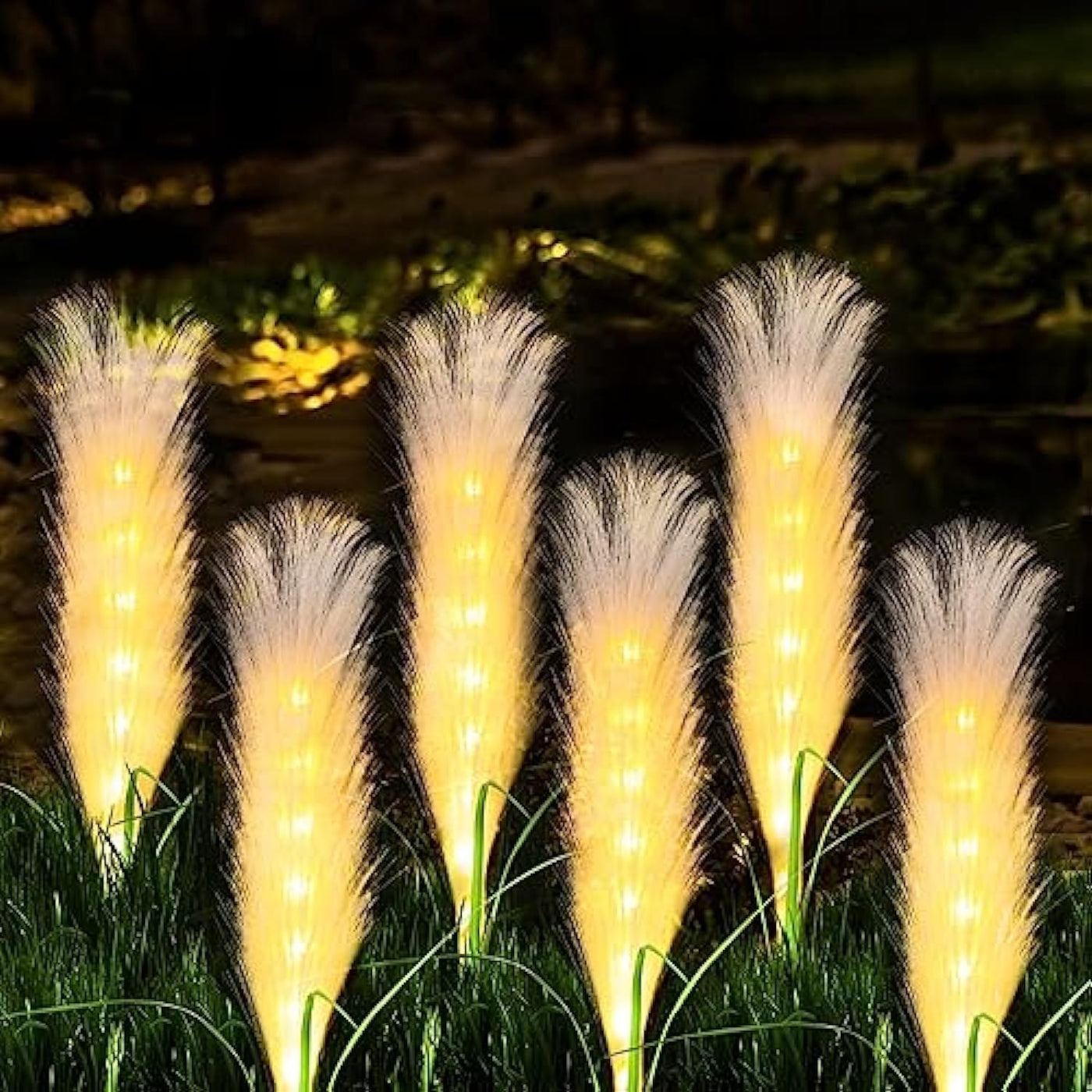 Solar Fiber Reed Outdoor Light – Elegant LED Garden Pathway Lighting (IP65)