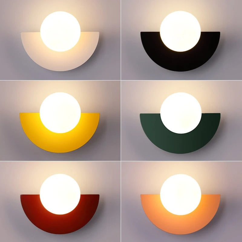 Nordic Summit Wall Light – Modern Half-Circle Wall Sconce with Touch Control