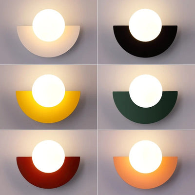 Nordic Summit Wall Light – Modern Half-Circle Wall Sconce with Touch Control