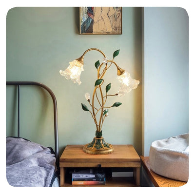 French Flower Table Lamp – Vintage Elegance with a Touch of Romance
