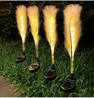 Solar Fiber Reed Outdoor Light – Elegant LED Garden Pathway Lighting (IP65)