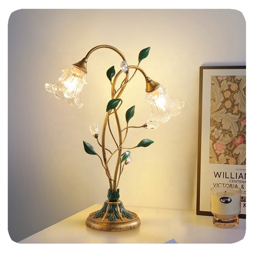 French Flower Table Lamp – Vintage Elegance with a Touch of Romance