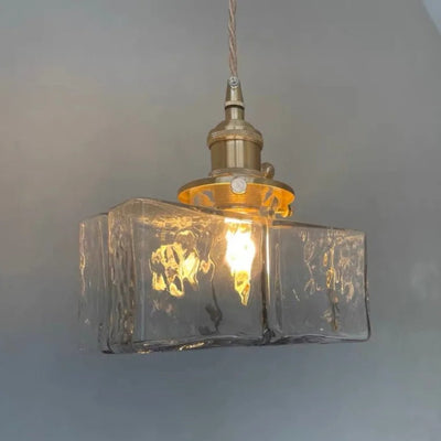 Luna – Modern & Retro Glass Pendant Light with Gold Cord