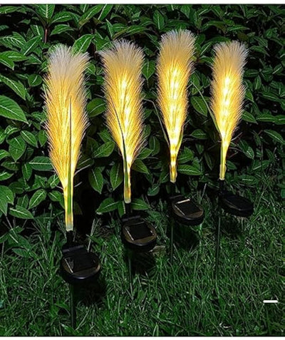 Solar Fiber Reed Outdoor Light – Elegant LED Garden Pathway Lighting (IP65)