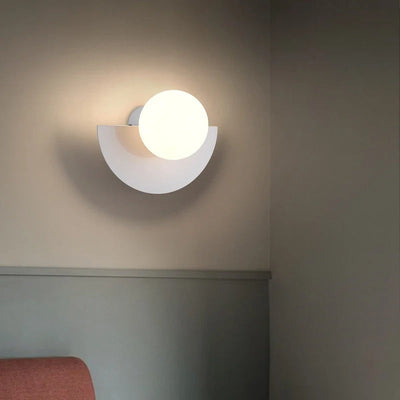 Nordic Summit Wall Light – Modern Half-Circle Wall Sconce with Touch Control
