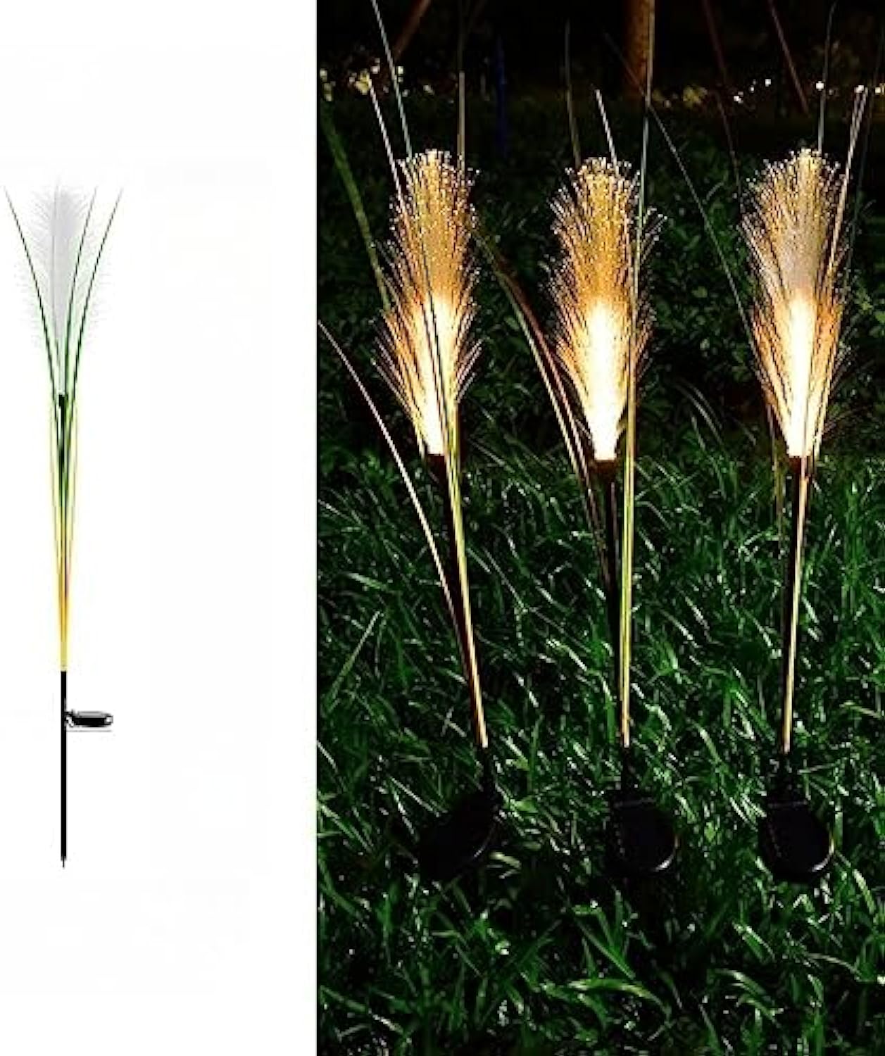 Solar Fiber Reed Outdoor Light – Elegant LED Garden Pathway Lighting (IP65)
