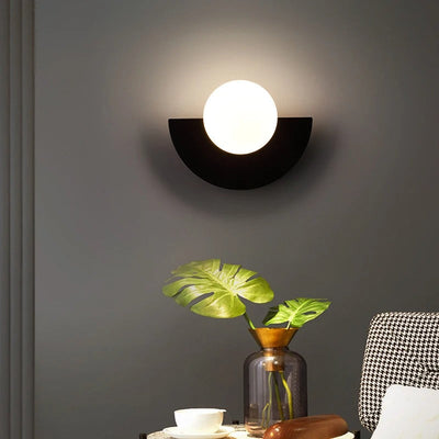 Nordic Summit Wall Light – Modern Half-Circle Wall Sconce with Touch Control