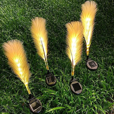 Solar Fiber Reed Outdoor Light – Elegant LED Garden Pathway Lighting (IP65)