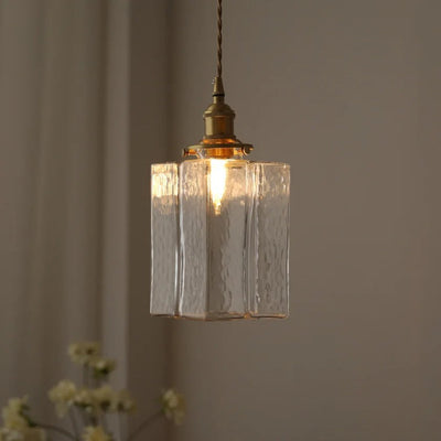 Luna – Modern & Retro Glass Pendant Light with Gold Cord