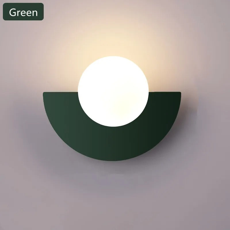 Nordic Summit Wall Light – Modern Half-Circle Wall Sconce with Touch Control