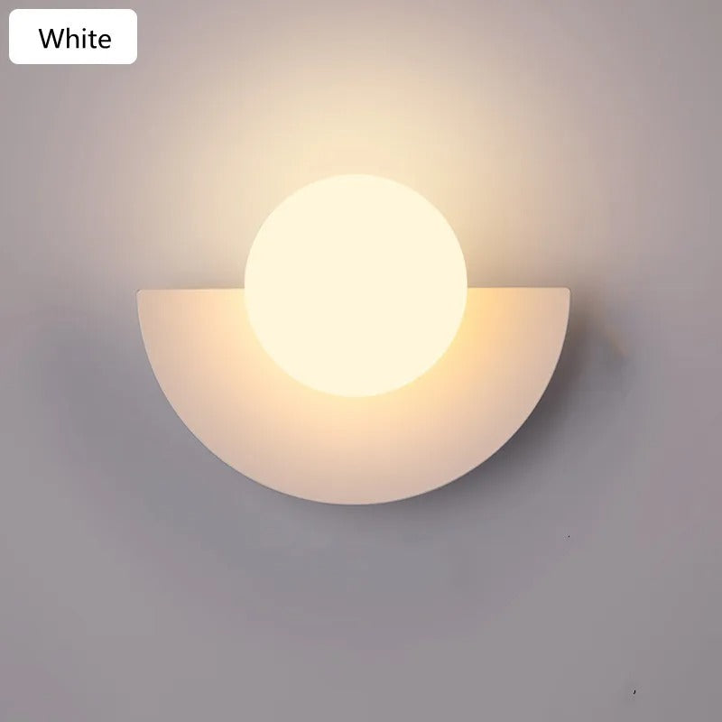 Nordic Summit Wall Light – Modern Half-Circle Wall Sconce with Touch Control