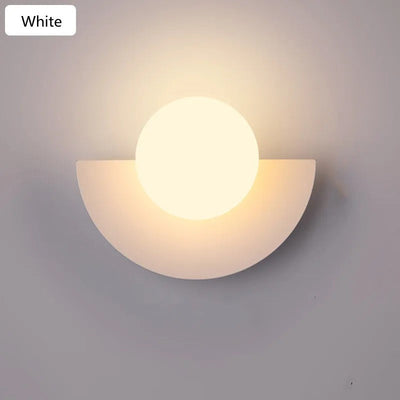 Nordic Summit Wall Light – Modern Half-Circle Wall Sconce with Touch Control