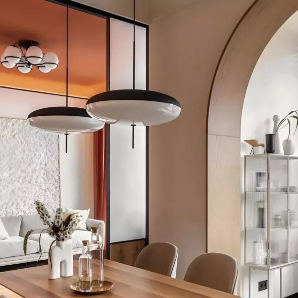 Model 2065 Pendant Light – Minimalist Modern Acrylic & Metal Lamp