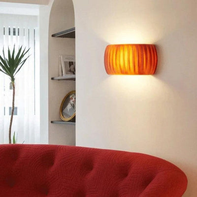 LumiDéco | Elegant Art Deco Wall Sconce with Striped Texture and Warm LED Light