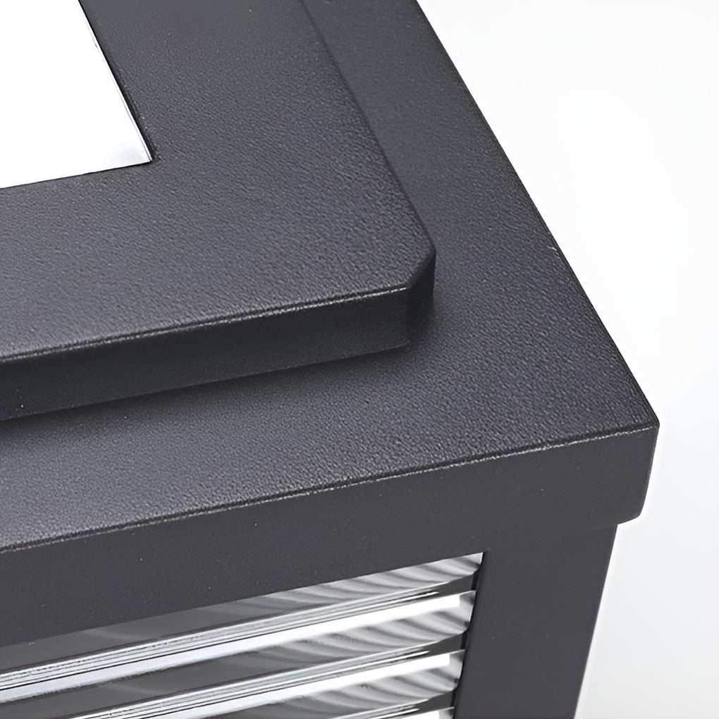 Modern LED Outdoor Pillar Light – Elegant Black Design with Hardwired & Solar Options