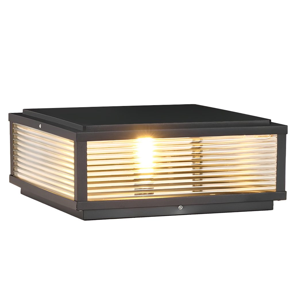 Modern LED Outdoor Pillar Light – Elegant Black Design with Hardwired & Solar Options