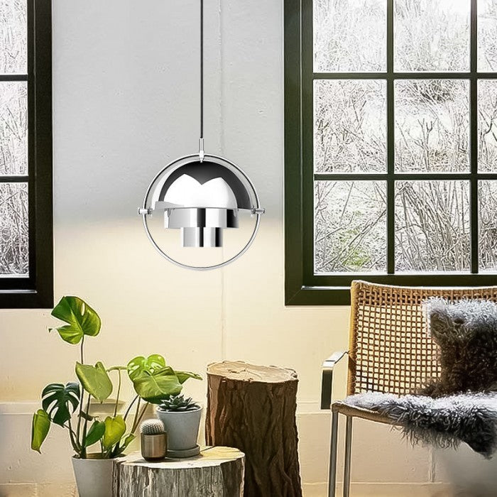 HanuGlo LED Pendant Light – Multi-Layered Rotatable Metal Hanging Lamp (E27, Modern Design)