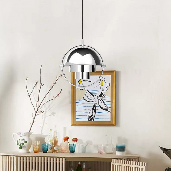 HanuGlo LED Pendant Light – Multi-Layered Rotatable Metal Hanging Lamp (E27, Modern Design)