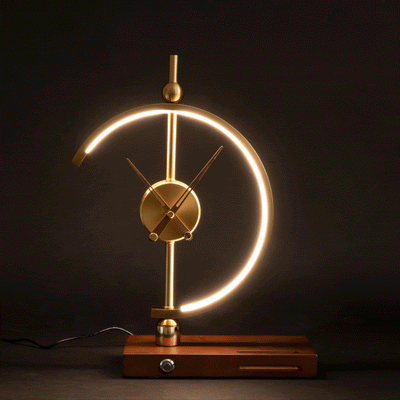 NagoyaLight™ Clock Lamp – Modern Lighting with Wireless Charging & Built-in Clock