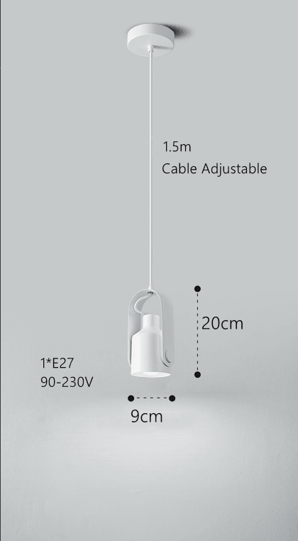 Nordic Hanging Spotlight – Sleek & Minimalist Wood-Metal Pendant Light