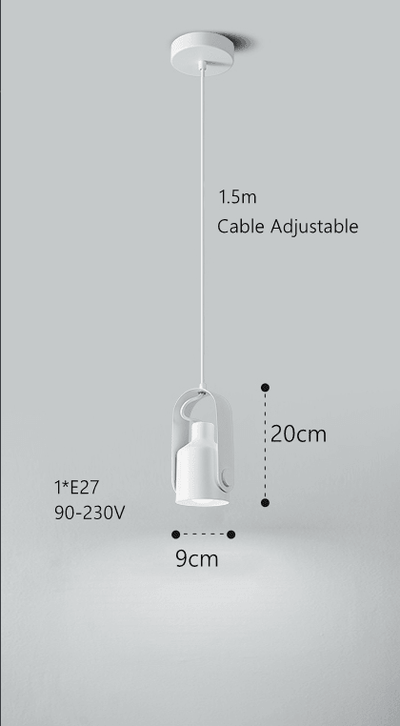 Nordic Hanging Spotlight – Sleek & Minimalist Wood-Metal Pendant Light