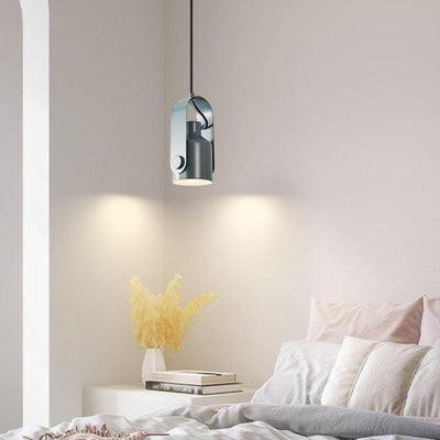 Nordic Hanging Spotlight – Sleek & Minimalist Wood-Metal Pendant Light
