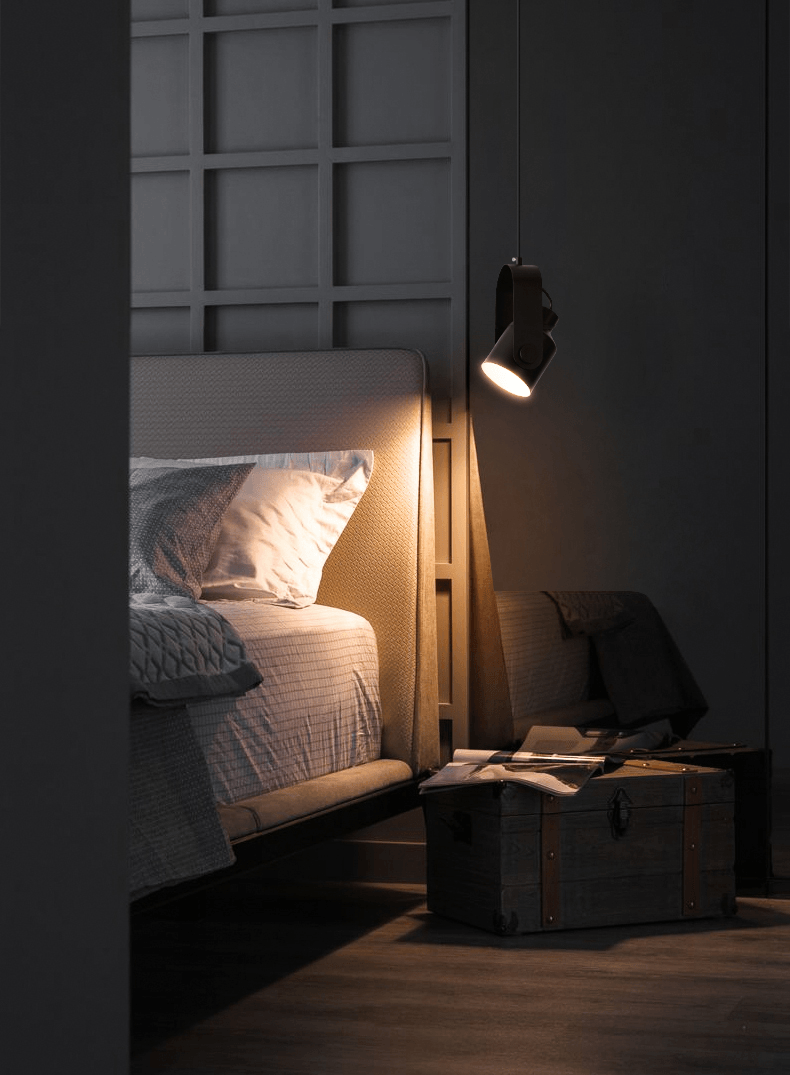 Nordic Hanging Spotlight – Sleek & Minimalist Wood-Metal Pendant Light