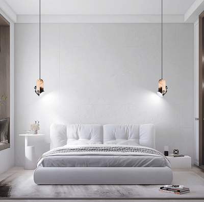 Nordic Hanging Spotlight – Sleek & Minimalist Wood-Metal Pendant Light