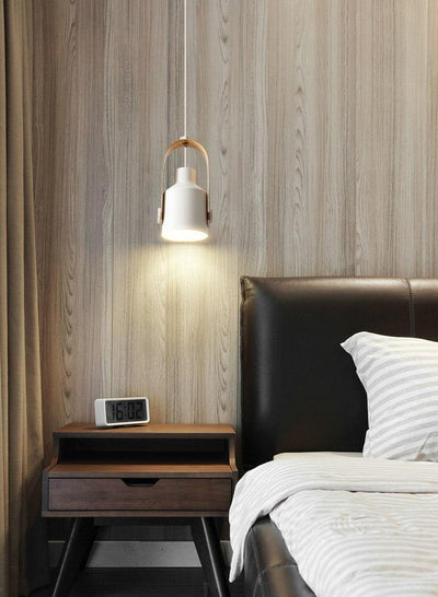 Nordic Hanging Spotlight – Sleek & Minimalist Wood-Metal Pendant Light