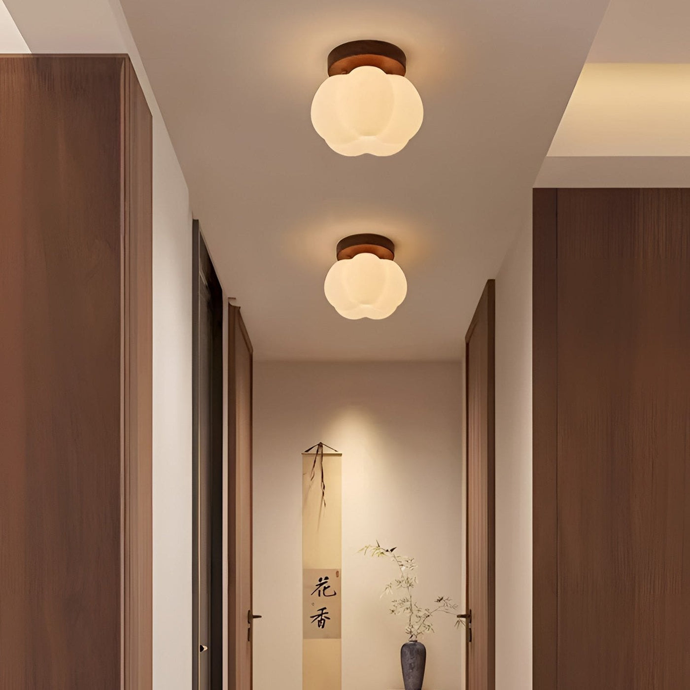Pumpkin Flush Ceiling Lamp – Playful & Warm LED Lighting for Any Room