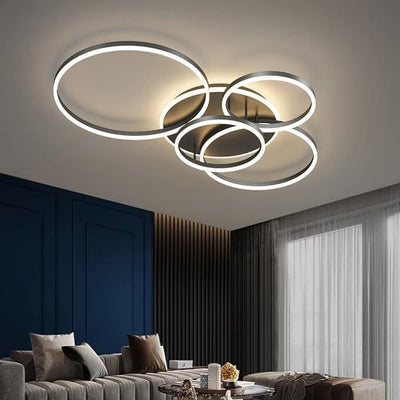 Modern LED Ceiling Light – Dimmable Ring Design with Remote Control